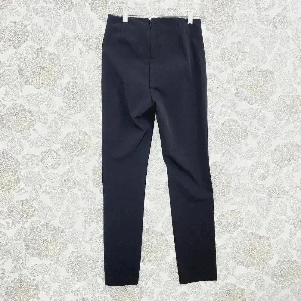Theory Womens Black Becker Dress Pants Size 2 Polyester & Elastane - Picture 2 of 8